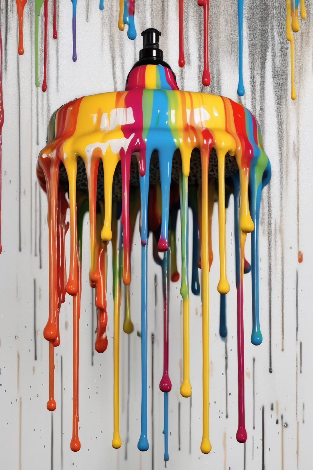 <lora:Dripping Art:1>Dripping Art - a dripping shower head, in the style of Martin Whatson